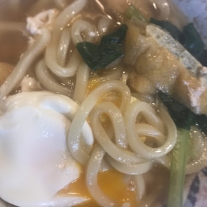 お月見きつね鍋焼きうどん